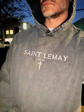 Saint Lemay Clothing Saint Lemay Embroidered Faded Hoodie - Faded Black